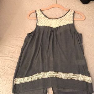 Blue/grey tank top